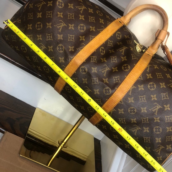 LOUIS VUITTON Monogram LV 55 Keepall Bandolier Strap Luggage Tag Lock Key SD844 - Picture 15 of 17